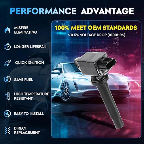 Miniatura 7 de Paquete de bobinas de encendido para Mazda 3 2012-2020 2014-2020 Mazda 6 2014-2020 3 Sport 2014-2018 CX-5 2013-2019 2014-2020 2019 CX-9 2016-2019