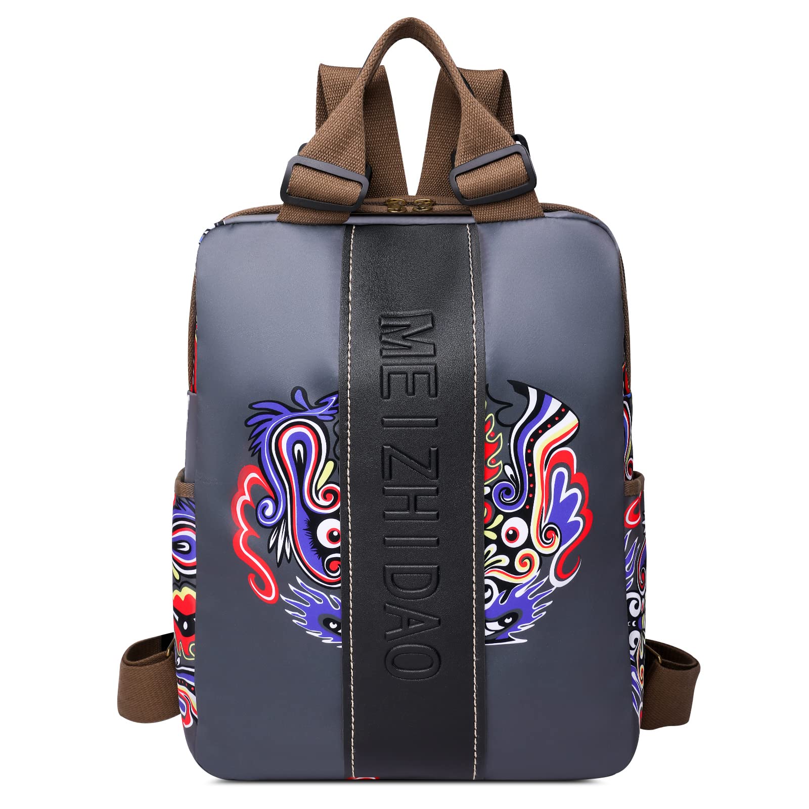 DIRRONA Mochila Retro Mujer Grande Casual Bolsas de Hombro Ligero Nylon Trabajar Viajar Anti Robo Mochila para Mujer Impermeable Compras Bolso de Mujer Gris