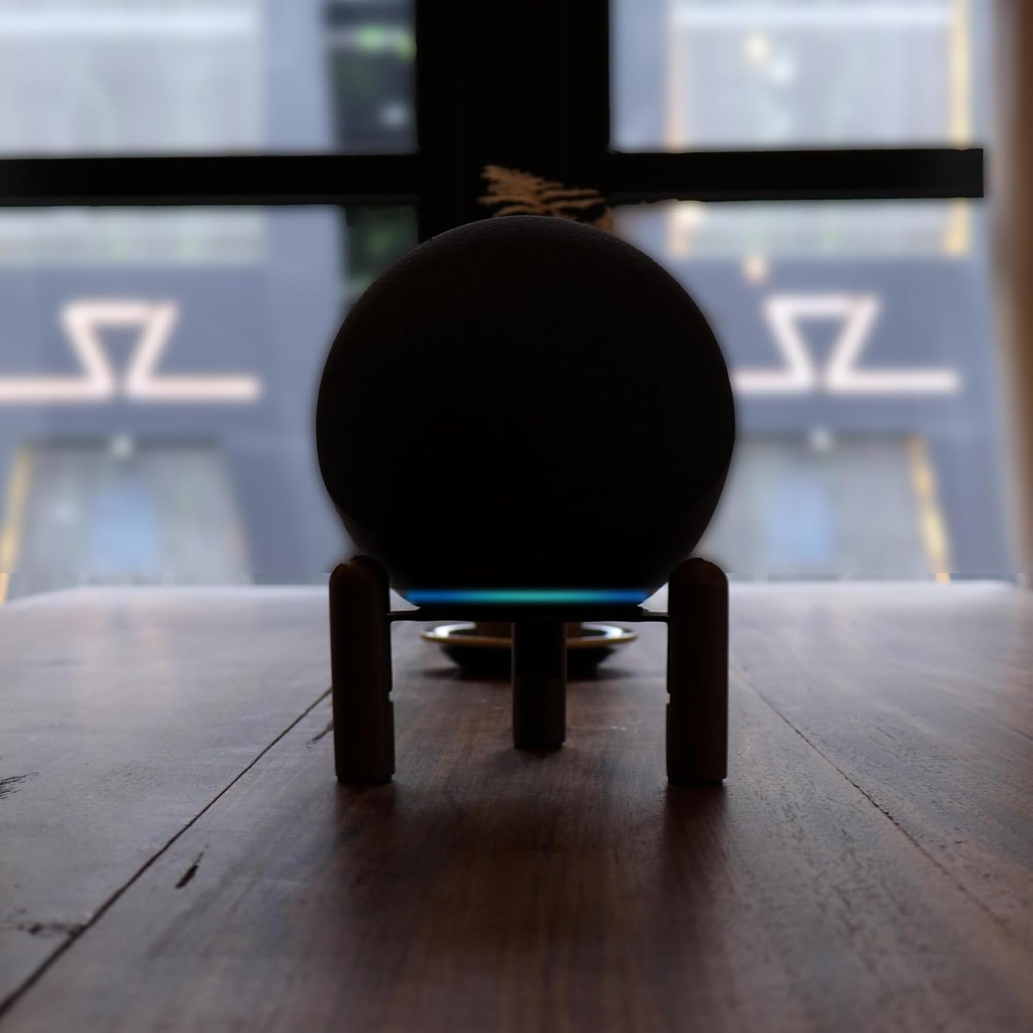 Desktop Holder Mount Stand for 2025 New Echo Studio, Echo 4th Gen，and Other Suitable Speakers. Black Walnut Wood.