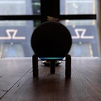 Vista 8 de Soporte de escritorio para Echo 4ª generación, HomePod mini y otros altavoces adecuados. Madera de nogal negro.