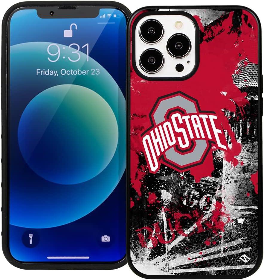 Guard Dog Case Compatible with iPhone 13 Pro Max - Military Grade - Rugged Two Piece Protection - Collegiate Licensed - Ohio State Buckeyes - by Paulson Designs