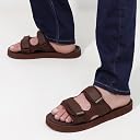 NoStrain Men's Casual Sandals - Comfortable, Washable & Waterproof Open-Toe Footwear for Men with 4-Point Adjustable Velcro Strap, Heel Cushioning & Triple-Density Sole gallery image