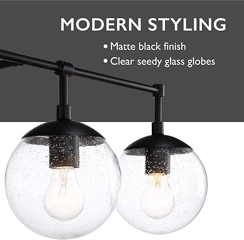 Miniatura 7 de Design House 589572 Gracelyn - Lámpara de tocador para baño, color negro, 4 luces