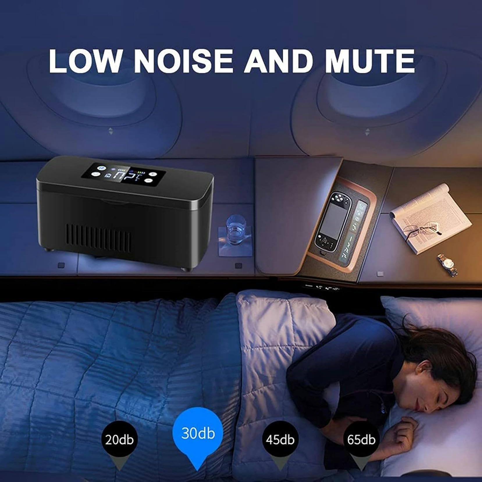 Estuche de Viaje para Enfriar insulina, refrigerador médico portátil, refrigerador pequeño con Pantalla LCD, baterías de 10200 mAh, para el hogar, Viajes, automóviles, Aviones, Gran Capacidad