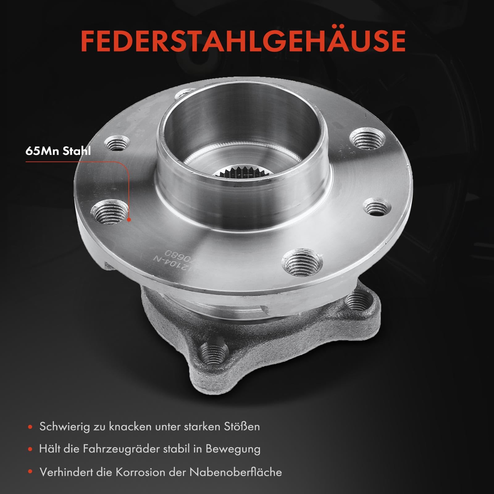 2x SKV RADNABE MIT RADLAGER HINTERACHSE SMART CABRIO CITY-COUPE FORTWO (450
