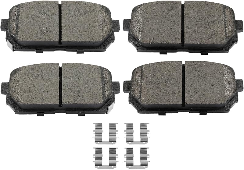 Pastilhas de freio traseiras cerâmicas SCITOO D1296-8413 para Kia Rondo 2007–2012 – Jogo com 4 unidades