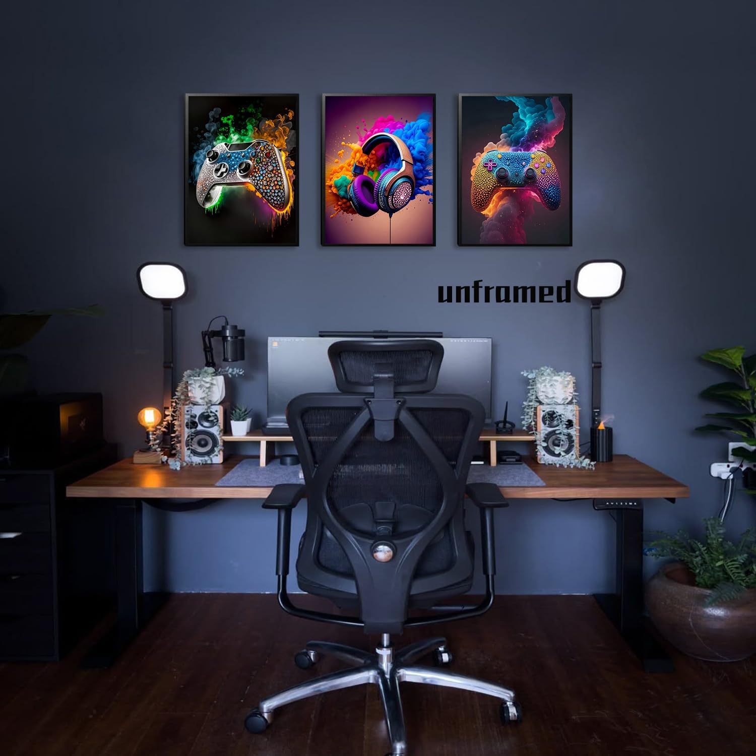 Gaming Room Canvas Wall Art Set of 3, Game Posters Wall Decor, Gamer Paintings Picture Print for Boys Room Kids Game Room Bedroom Boys Home Decoration 12x16 In Unframed - Image 2
