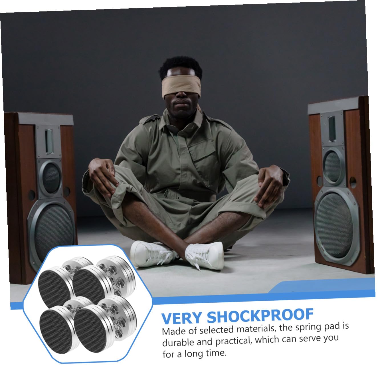 SHINEOFI 4piezas Almohadillas para Altavoces de Aislamiento Acústico Pies de Aislamiento para Altavoces Protector de Suelo para Subwoofer Amortiguador de Vibraciones para HiFi