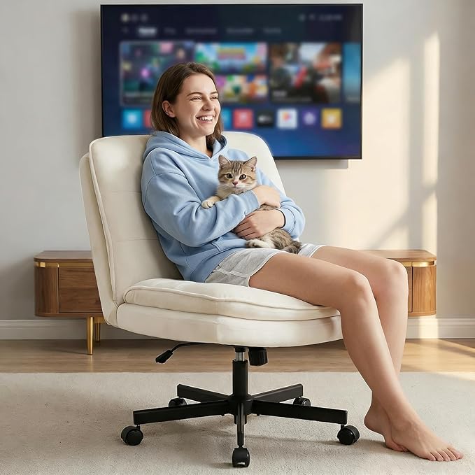 Silla de Oficina Giratoria Ergonómica Reclinable Sin Brazos miniatura 7