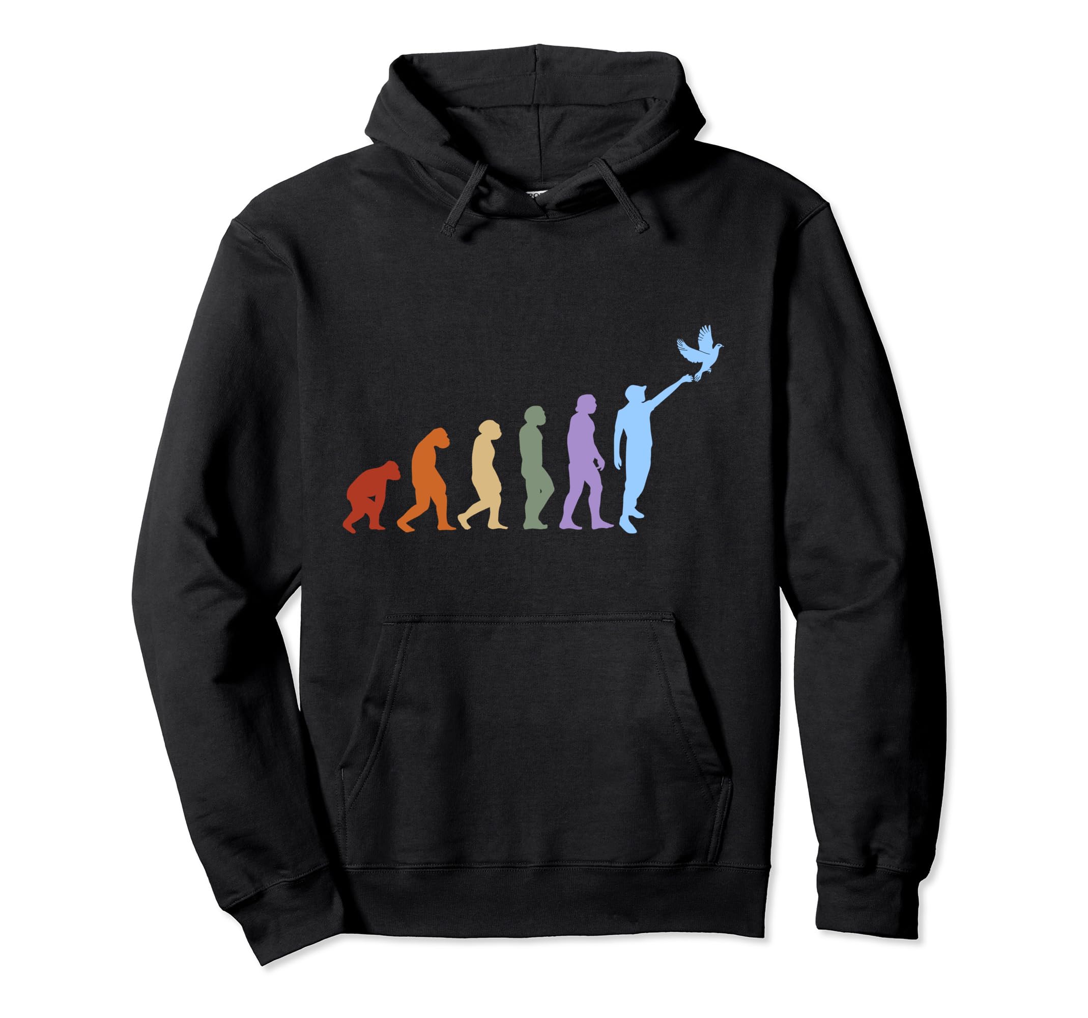 Pigeon breeder breeding pigeon racing Evolution Pigeon Pullover Hoodie, Black, S