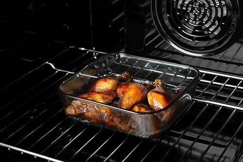 Miniatura 8 de Crispa Recipientes de almacenamiento de alimentos de vidrio verde azulado con tapas de vidrio de silicona, 100% libres de plástico, herméticos a