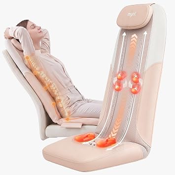 Mynt FSA Eligible HSA Approved Shiatsu Back Massager with Hip Massage | Lower Back Massager with Heat for Pain Relief, Full Back, Lumbar & Hip Massage Pad for Office Workers, New Moms & Seniors