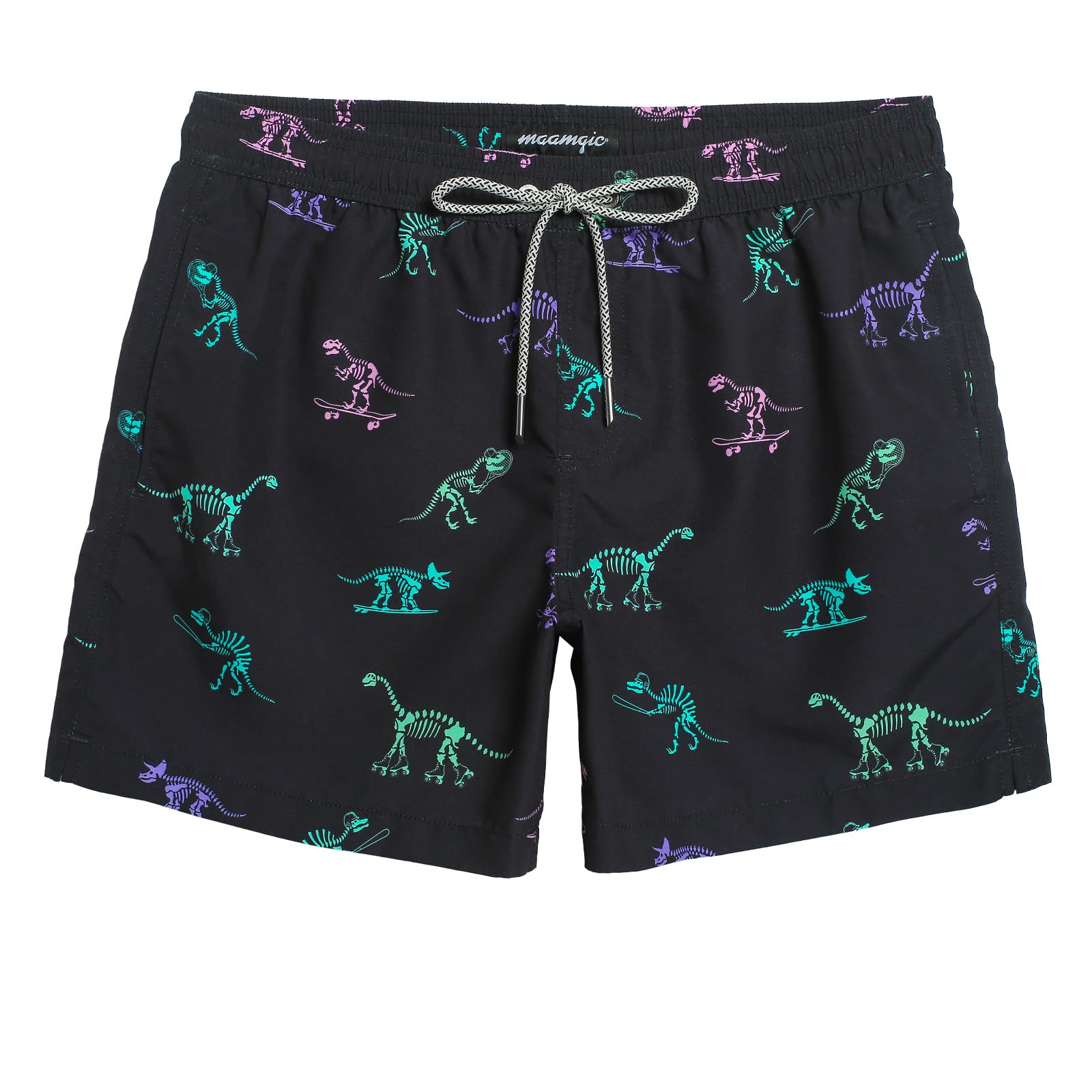 maamgic Mens Swim Trunks 5 Inch with Mesh Liner Breathable for Beach