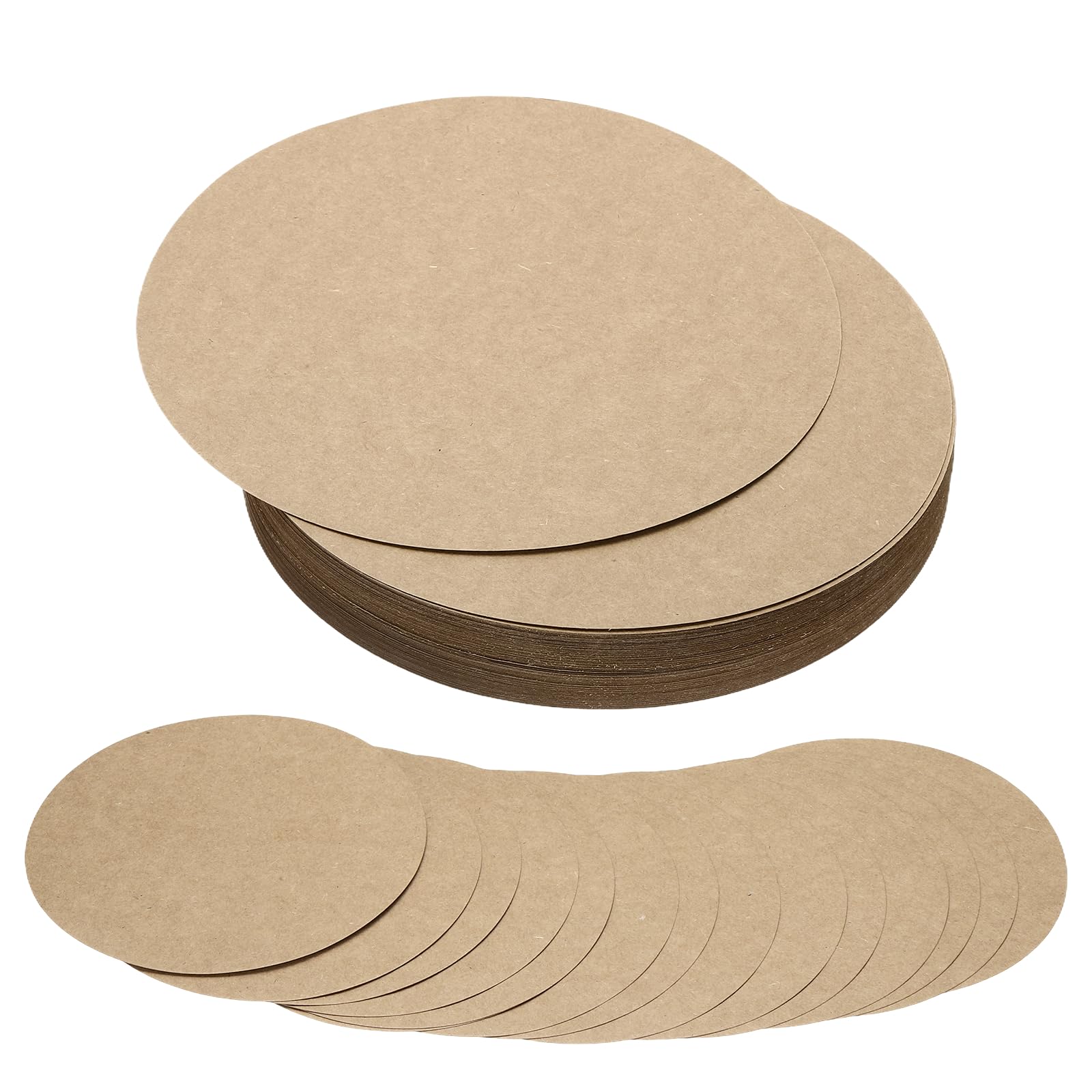 PATIKIL 8 Inch Circle Cutouts Paper, 80 Pcs Circle Card Stock 200gsm/75lb Round Cutouts for DIY Craft Projects Classroom Bulletin Board Decoration, Khaki