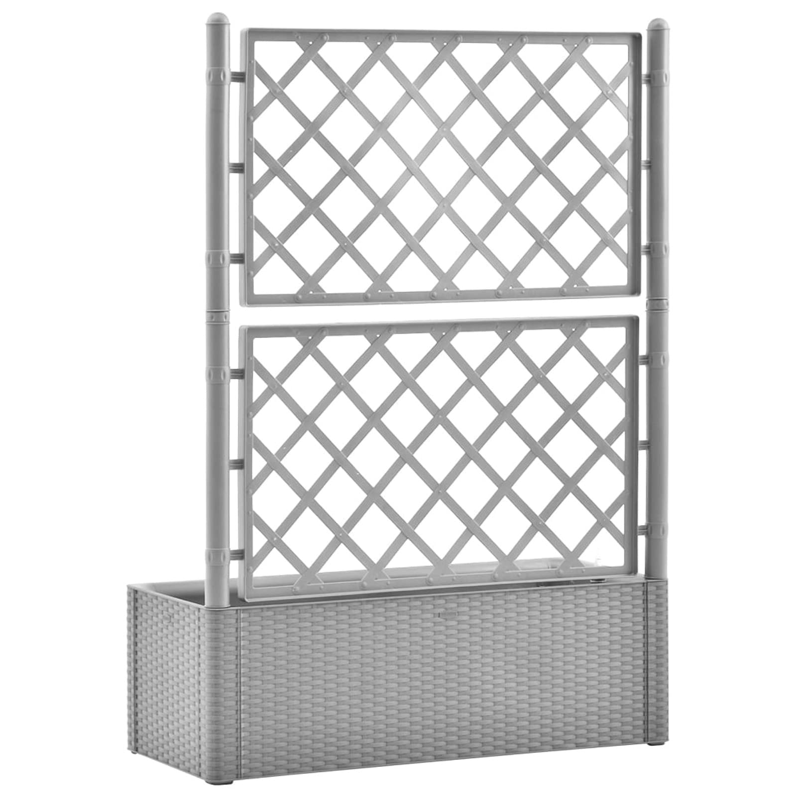 ShGaxin Arriate, Tavolo Da Coltivo, Orto Domestico, Arriate Da Giardino, Coltivazione Di Piante Aromatiche, con Traliccio e Sistema di Irrigazione Automatica Grigio