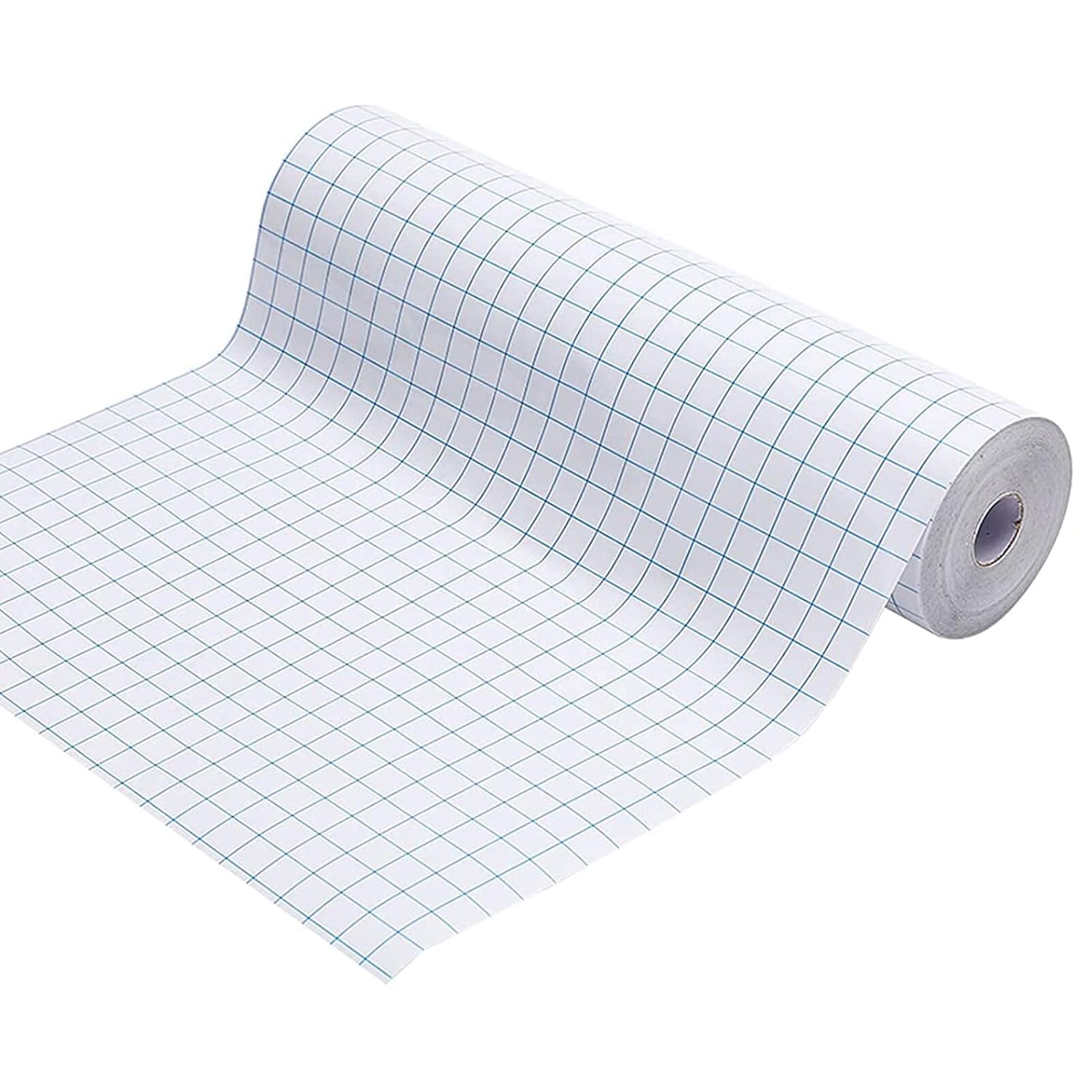 Clear Vinyl Transfer Paper Tape Roll, with Blue Alignment Grid 12 in