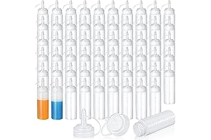 60-Pack 4oz Plastic Condiment Squeeze Bottles in Bulk with Twist on Caps...
