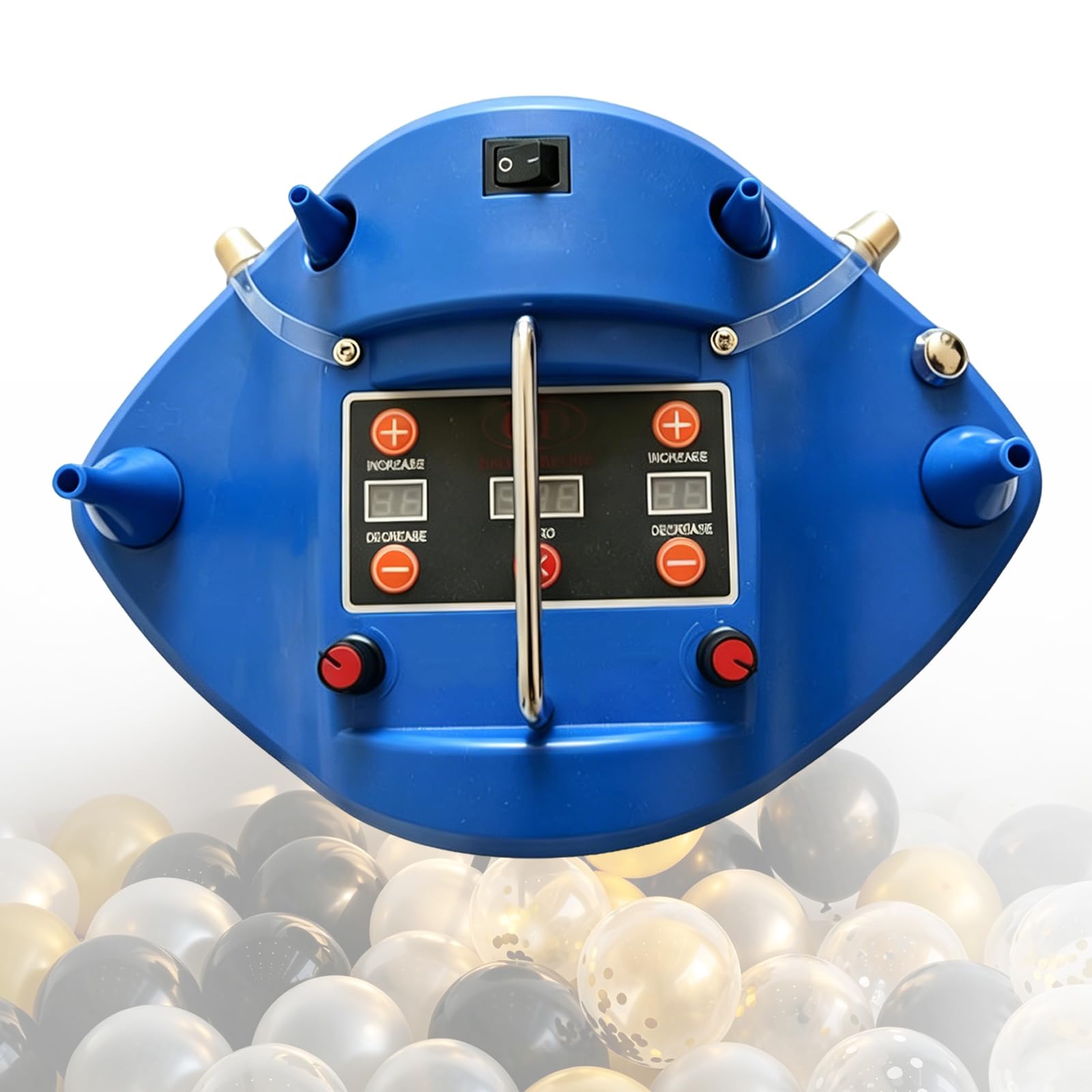 HKFGSHOP 1200w Electric Precision Balloon Pump, Balloon Inflator, With Digital Timer Counter, Double Hole Inflation Timing And Quantitative, For Various Balloons