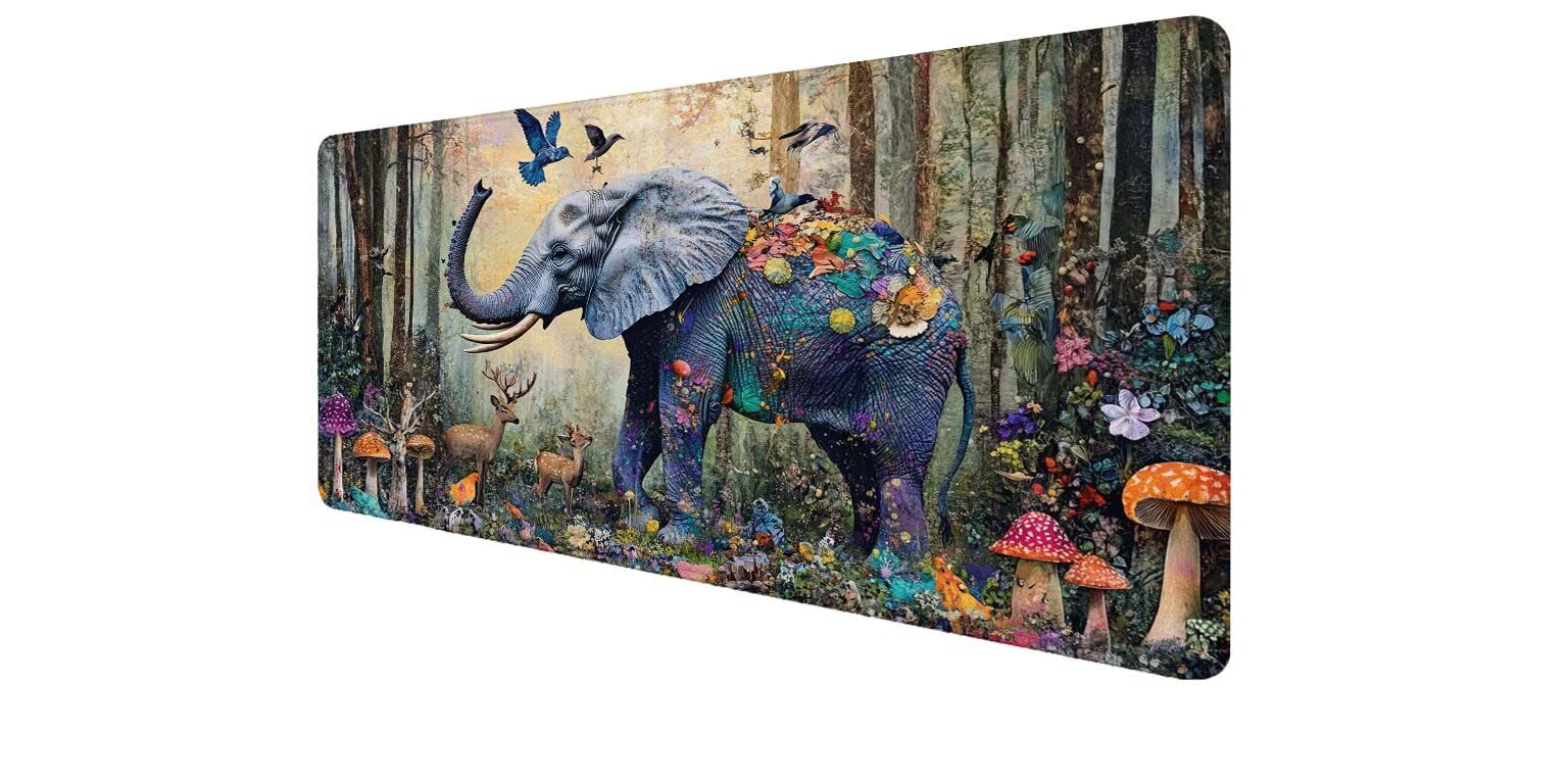 Tapis de souris grand format pour PC portable avec bords cousus durables - 8