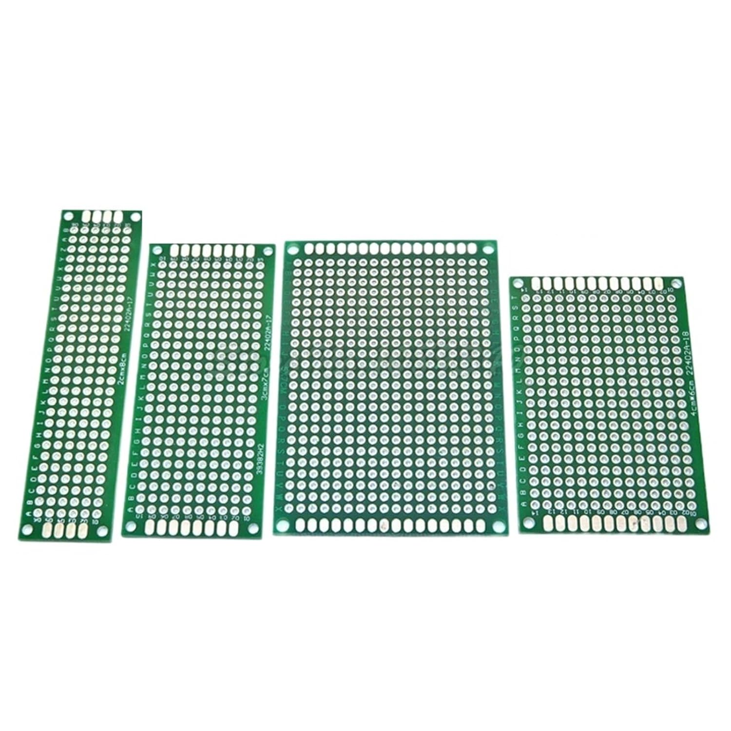4pcs 5x7 4x6 3x7 2x8 cm 5 * 7 4 * 6 3 * 7 2 * 8 Double Side Copper Prototype PCB Universal Board Cave Plate Circuit Board
