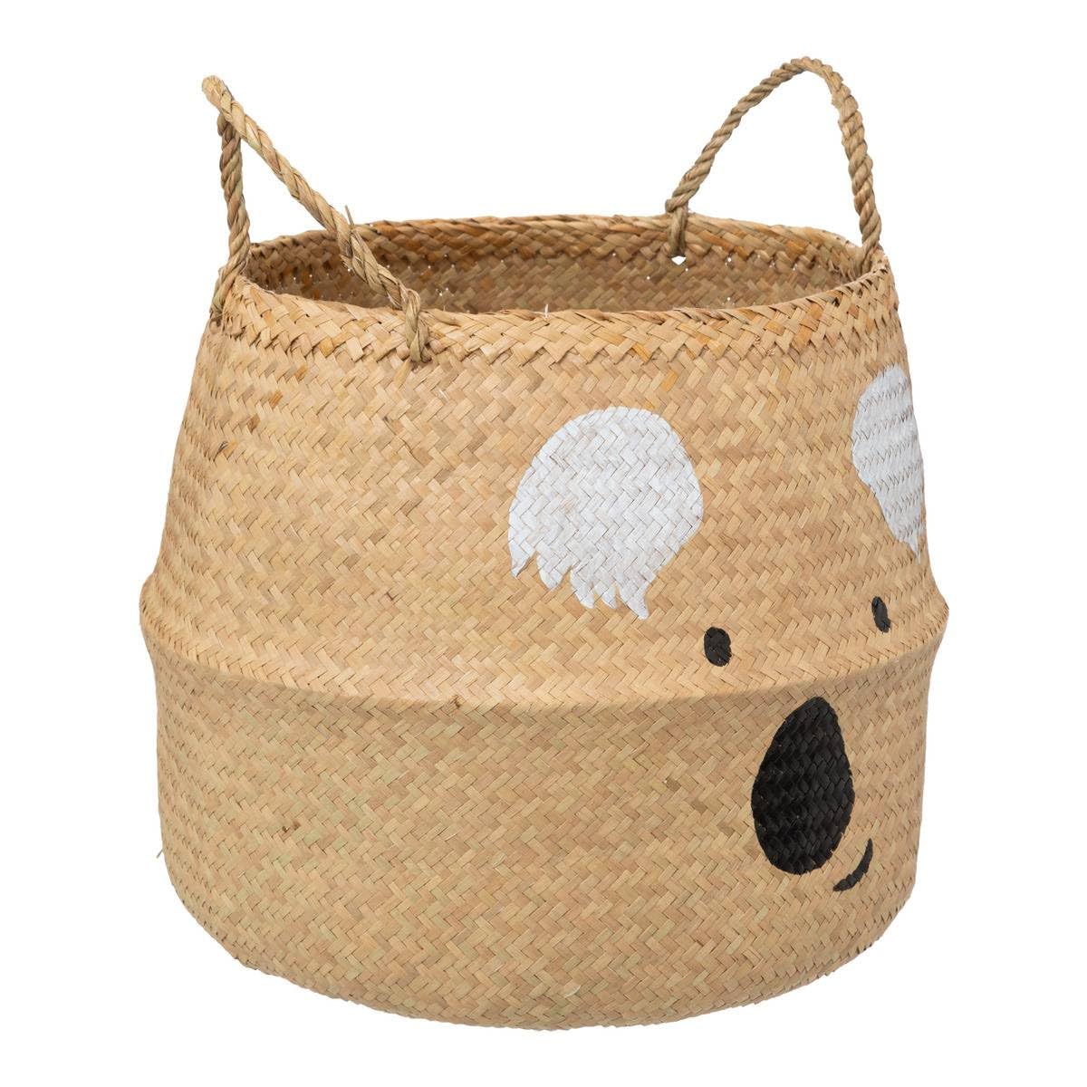 Panier enfant Koala Pipo beige d35cm idéal pour organiser les peluches dans sa chambre