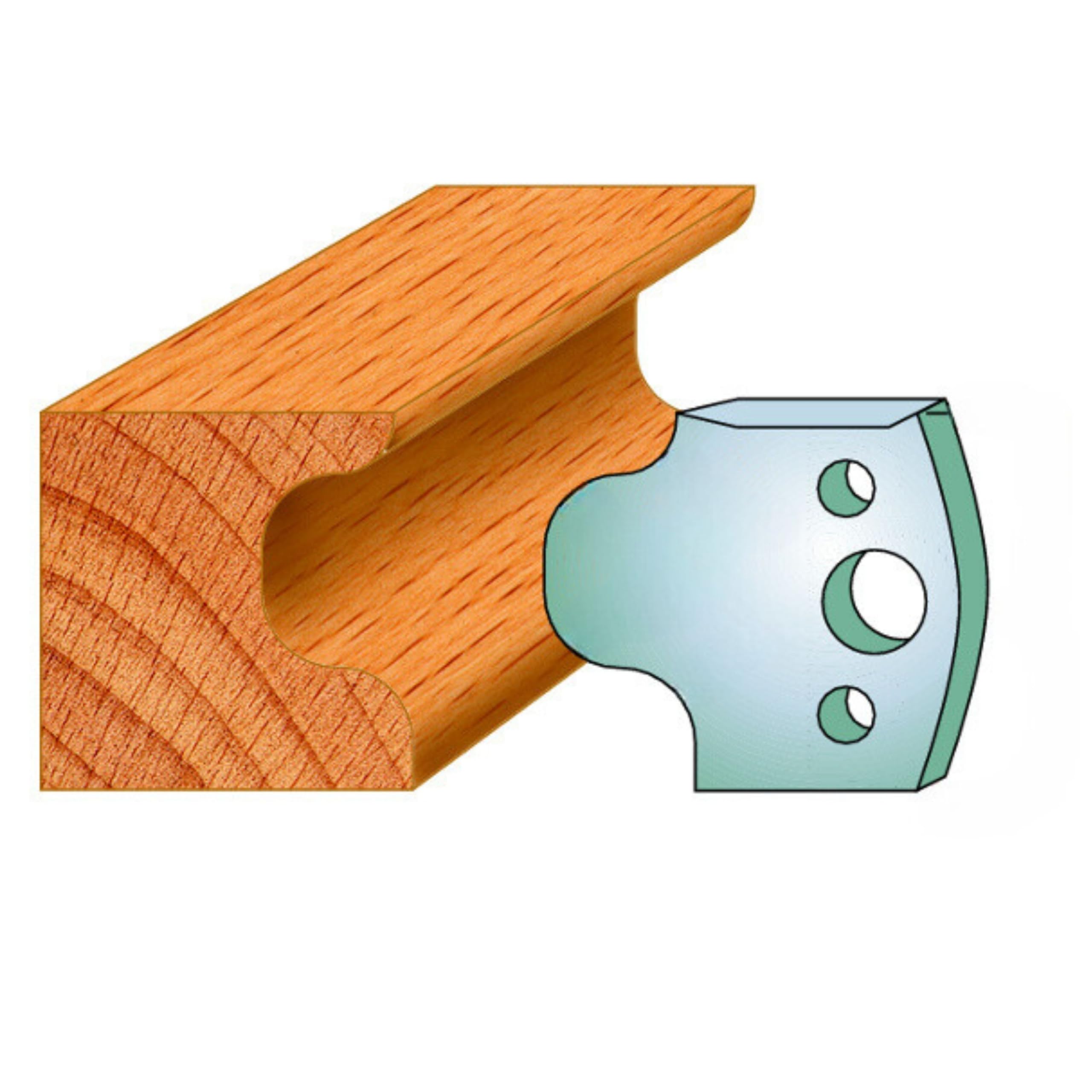 "Xcalibur Tooling 40mm Euro Spindle Moulder Cutter Knives  Profile 056, Pack of 2 Precision Steel Blades for Euro Limiter Blocks" — image 1