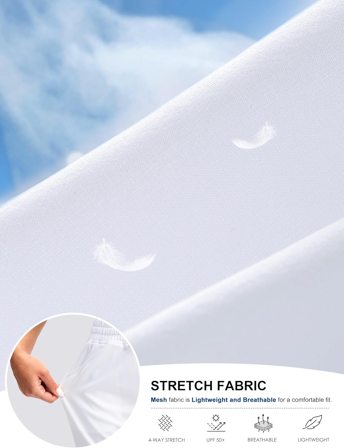 Viodia 15" Long Shorts for Women Hiking Cargo Bermuda Shorts Lightweight Knee Length Capris for Summer Travel Fishing - Image 6