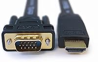 Vista 4 de Plugable Adaptador HDMI a VGA, cable convertidor sin controlador de 6 pies (5.9 ft) que soporta hasta 1920 x 1080 (60 Hz)