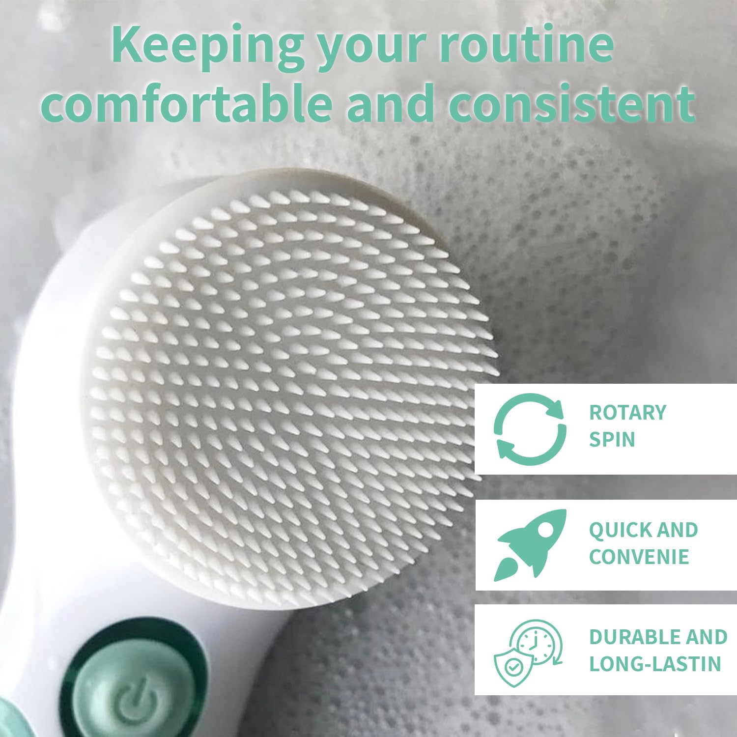 Dermilogic Silicone Facial Brush Head Replacement, Single Replacement Brush for Spinning Cleansing Devices, Gentle for Daily Skin Care Routine view 3