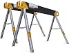 ToughBuilt - Sawhorses with 2x4 Support Arms 1100 LB Capacity - Heavy Duty Construction with Fast Open Legs and Easy Grip Handle - TB-C500 - 2-Pack