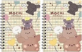 シールコレクションノート 2冊セット|貼ってはがせる台紙でかわいくデコレーション|くま・うさぎ・動物たちの3デザインから選べるシール帳 (動物たち)