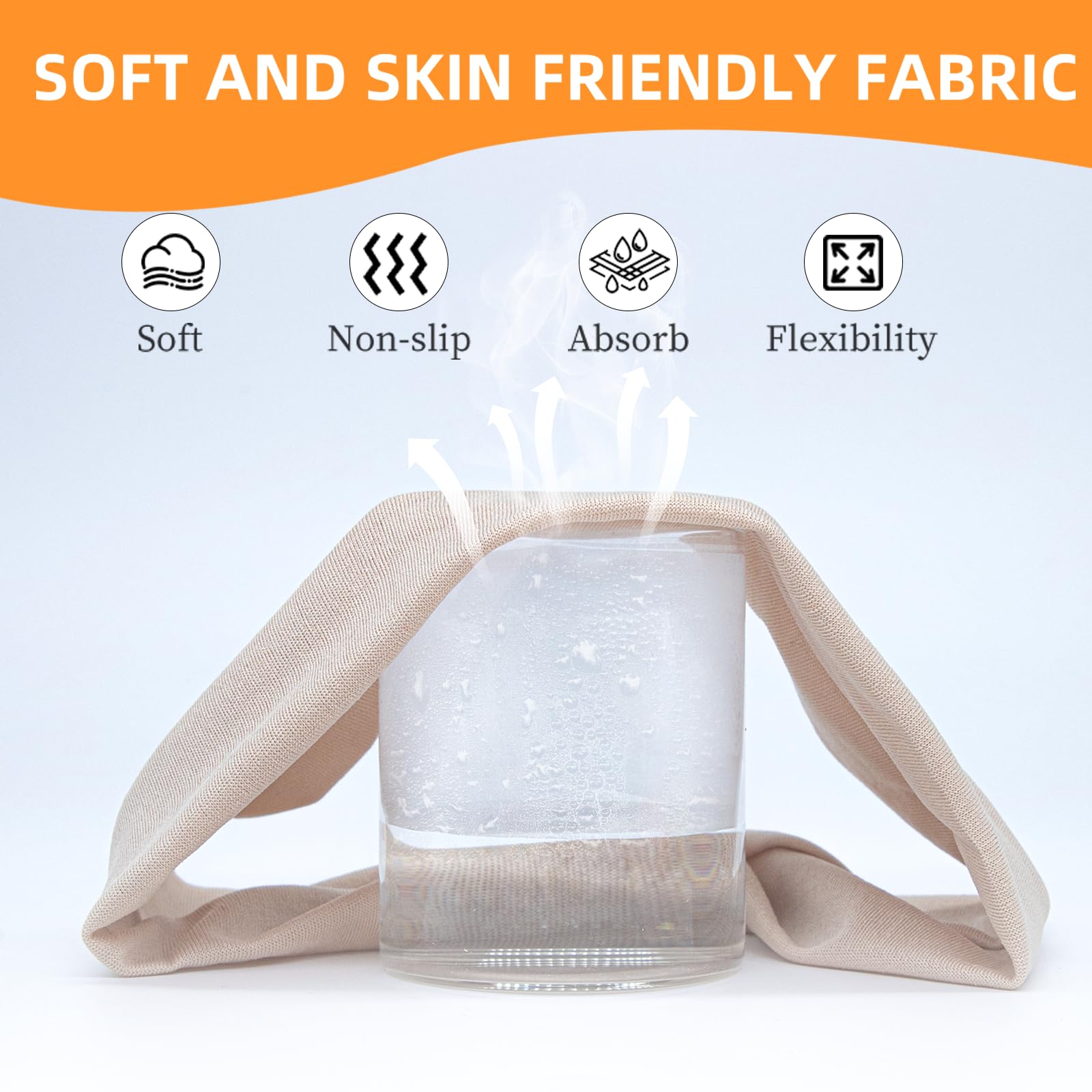 VANRUID Headbands for Women 8PCS [Summer-Exclusive Headband], Non Slip Sports Headband Elastic Soft Running Fashion Headband Absorb Sweat Headbands for Men for Women for Working Out, Travel - 4