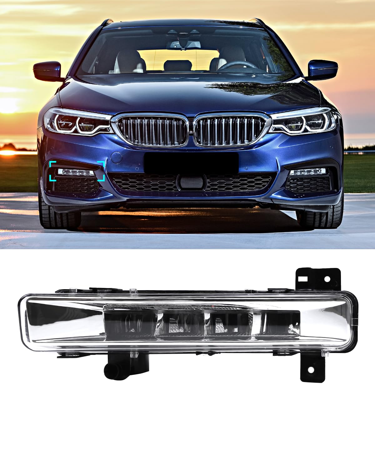 Amazon | フロントレフトバンパーLEDフォグライト交換用、BMW G30 G31