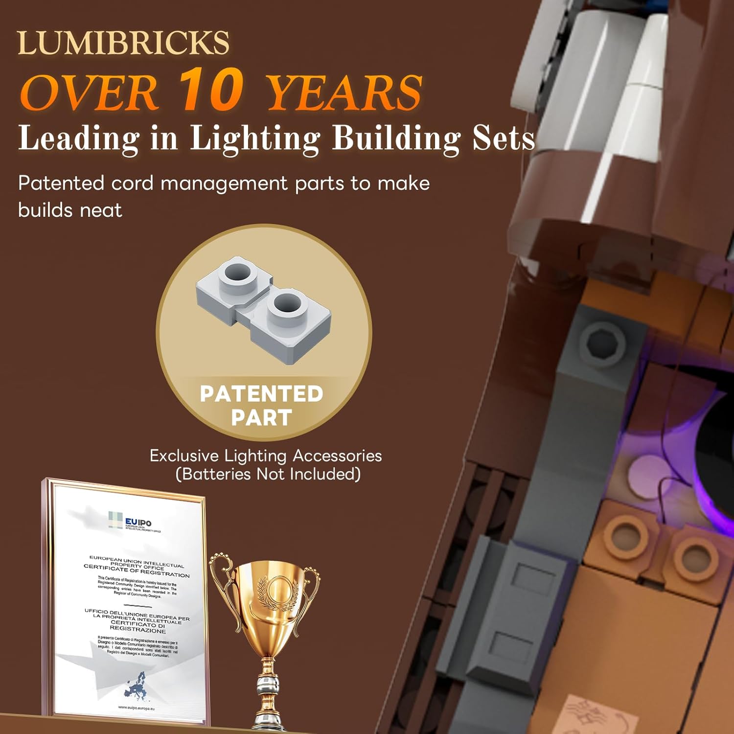 Steampunk Steamphant Lighting Building Bricks Set - Mammoth Model Playset Collection Display kit with Minifigures 1055 Pcs for Adults & Teens & Steampunk Lovers