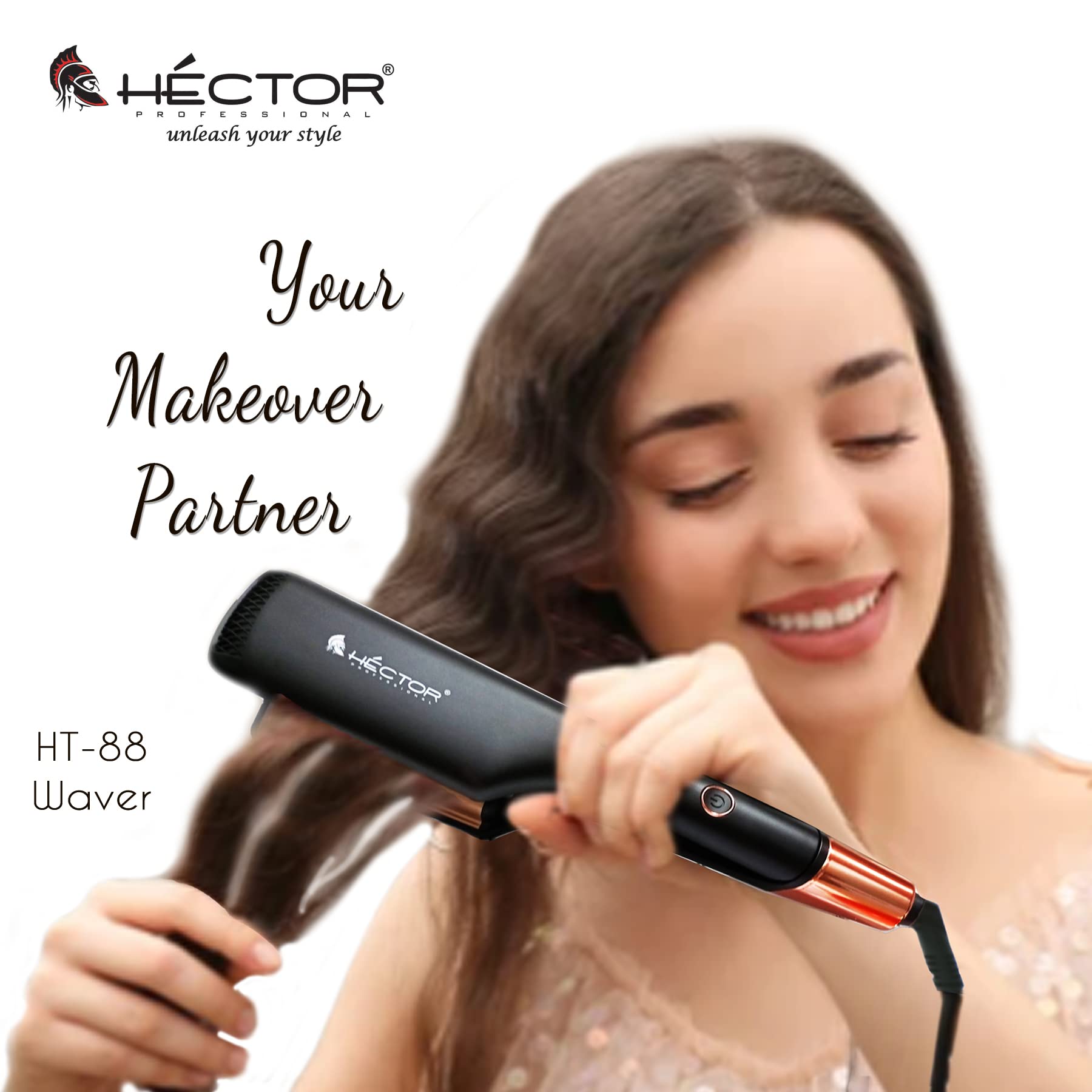 Hector Professional Hair Waver – Dual Barrel Ceramic Hair Styler for Deep Waves – Fast Heating, Frizz-Free, Lightweight & Ergonomic – Suitable for All Hair Types - Image 4 thumbnail