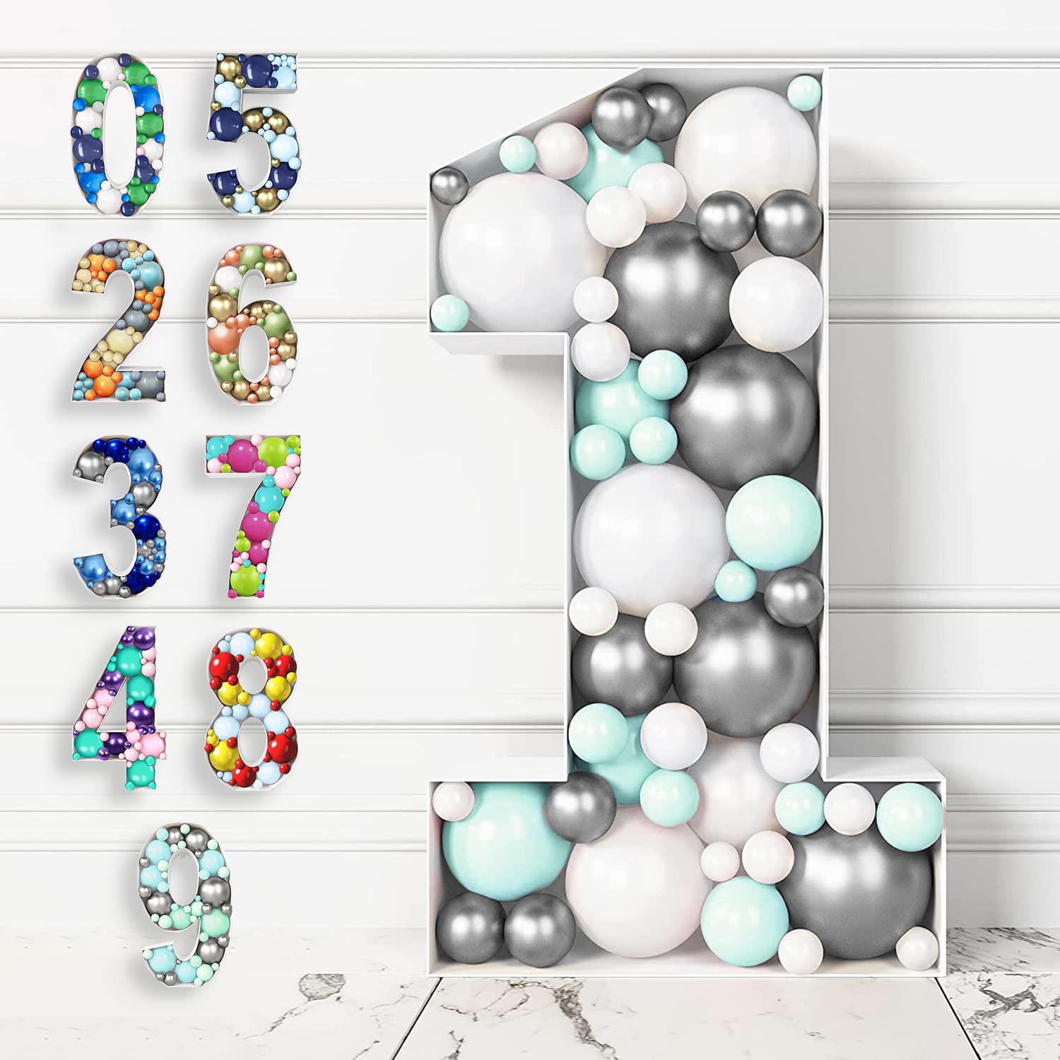 HOUSE OF PARTY Mosaic Numbers for Balloons 3ft Marquee Numbers Pre