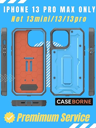Miniatura 7 de CaseBorne ArmadilloTek V - Funda compatible con iPhone 13 Pro Max, a prueba de caídas de hasta 21 pies, de grado militar, resistente con protector