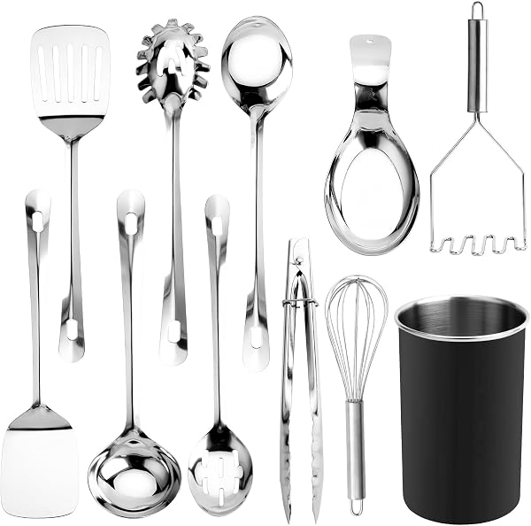 COOK WITH COLOR Kitchen Utensil Set - premium Nonstick & Heat Resistant Kitchen Gadgets, Turner, Spaghetti Server, Servi