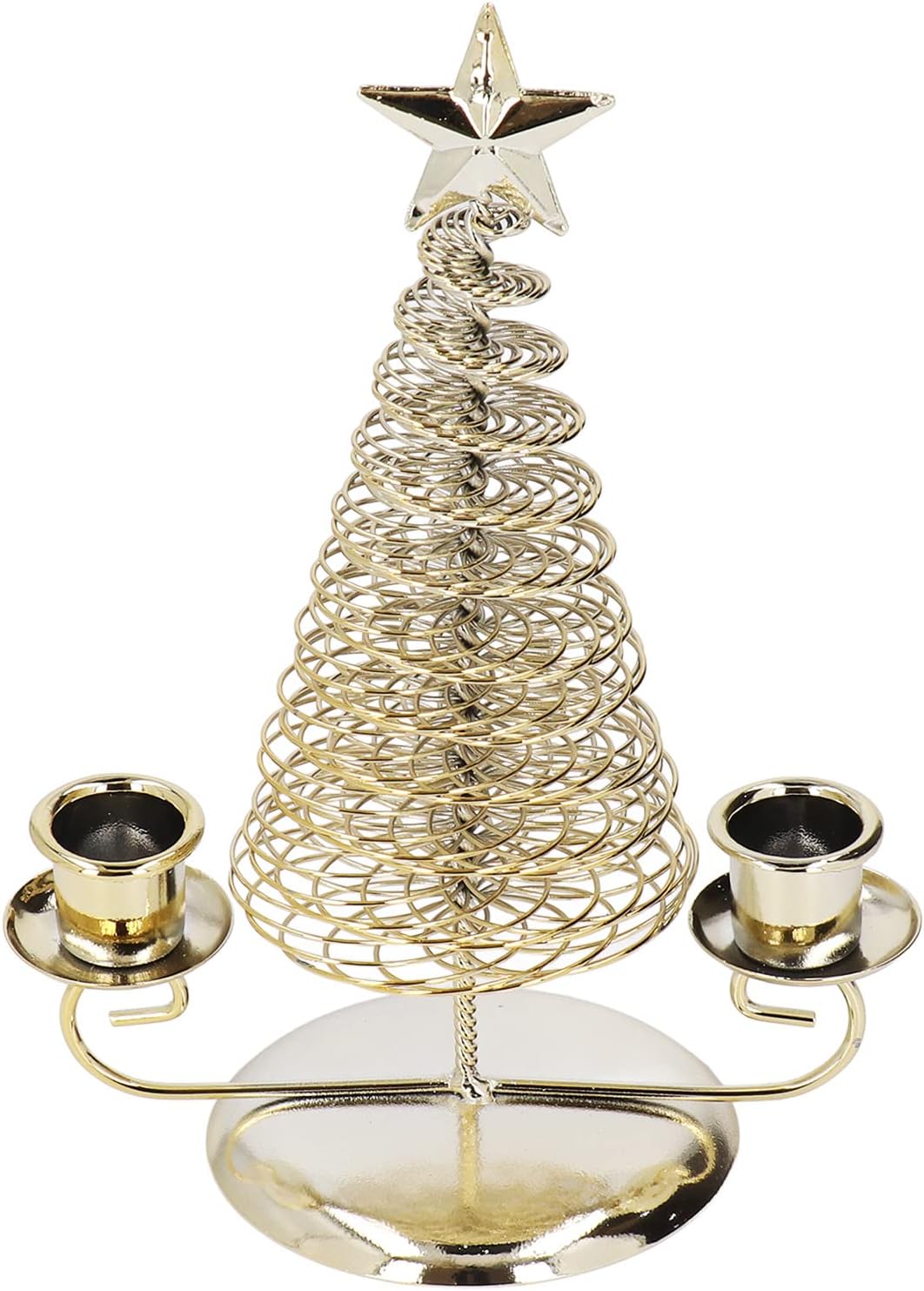 Christmas Tree Shape Candlestick, Metal Wax Candle Holder European Christmas Tree Shape Candle Holder for Living Room Office Garden