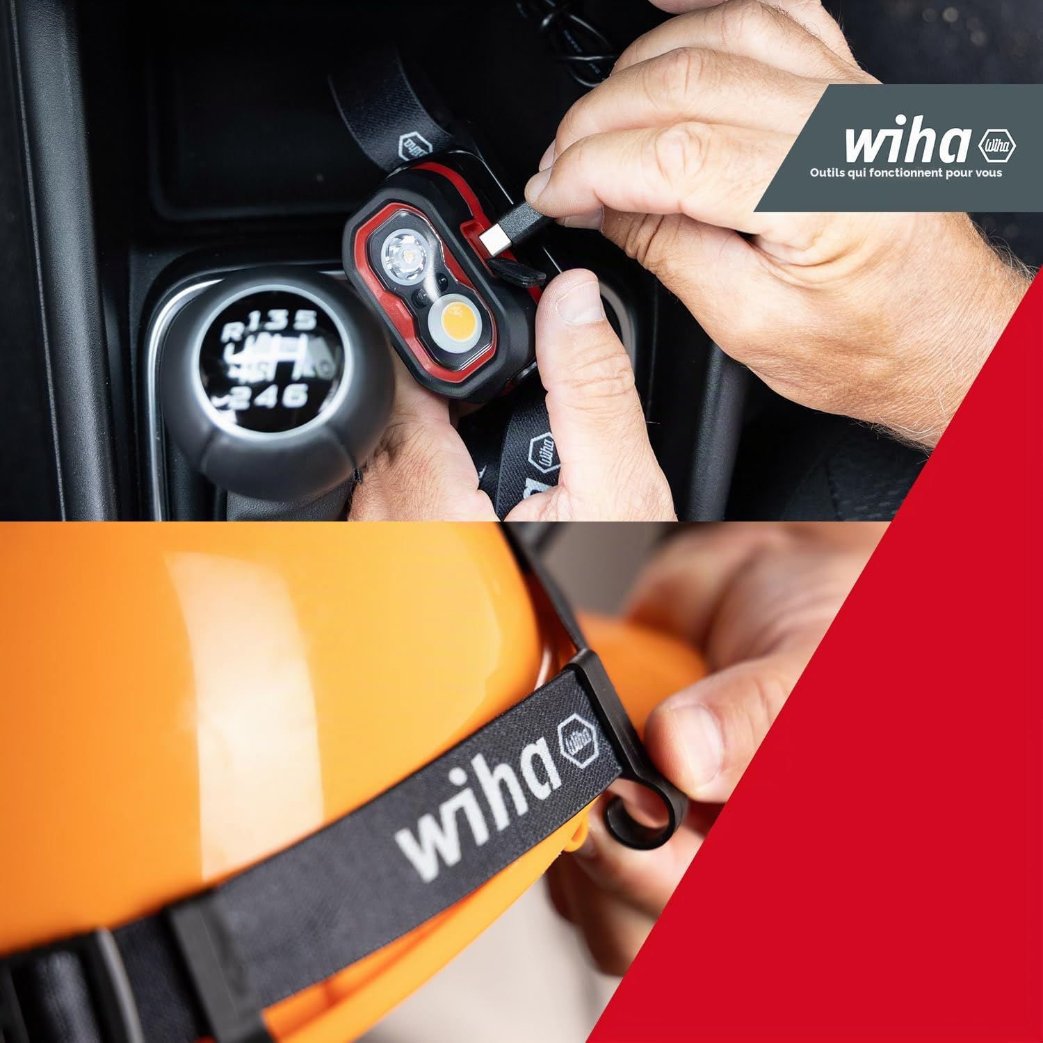 WIHA WERKZEUGE GMBH Linterna frontal de 500 lm con sensor de movimiento