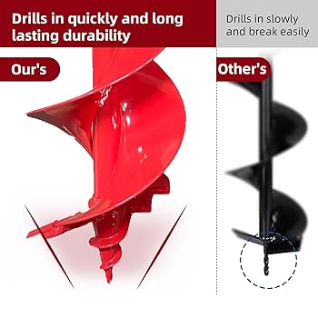 Double Spiral Earth Auger Bit 6” x 36”, Post Hole Digger