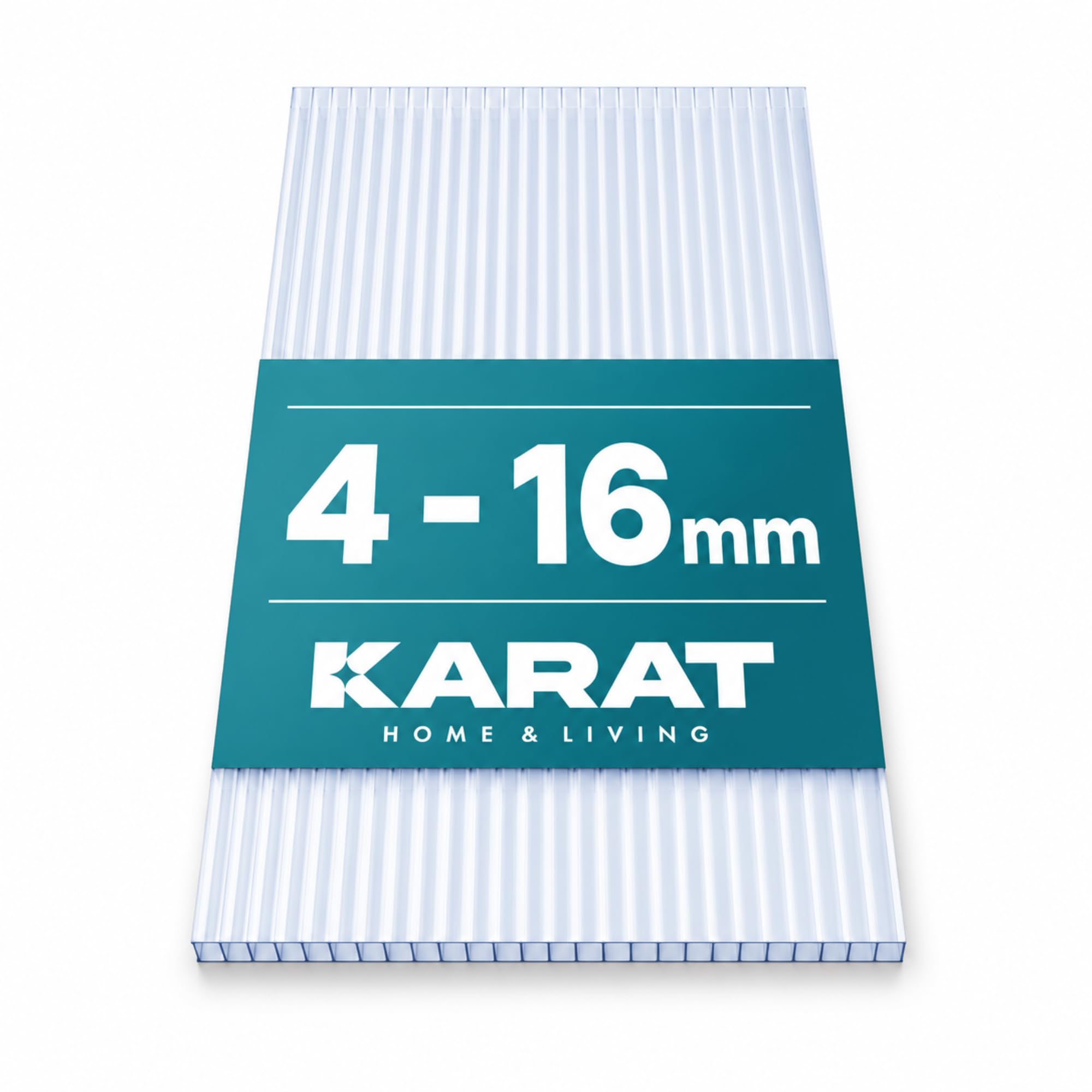 KARAT Plaques de serre à haute malléabilité, 60,5 x 121 cm, panneaux à chambre creuse, doubles panneaux en polycarbonate (épaisseur 6 mm, transparent)
