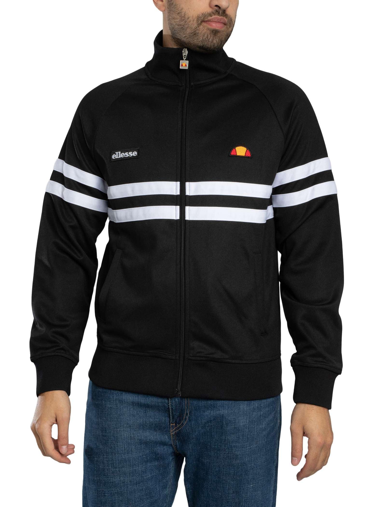 Ellesse Men's Rimini Track Jacket, Black/White, M