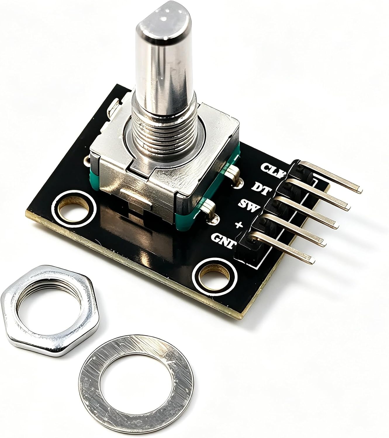 5Pcs 360 Degree Rotary Encoder Module KY-040 with Black Knobs