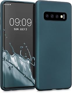 kwmobile Handyhülle für Samsung Galaxy S10 Hülle - Silikon Case metallisch schimmernd - Schutzhülle Cover - Metallic Petrol