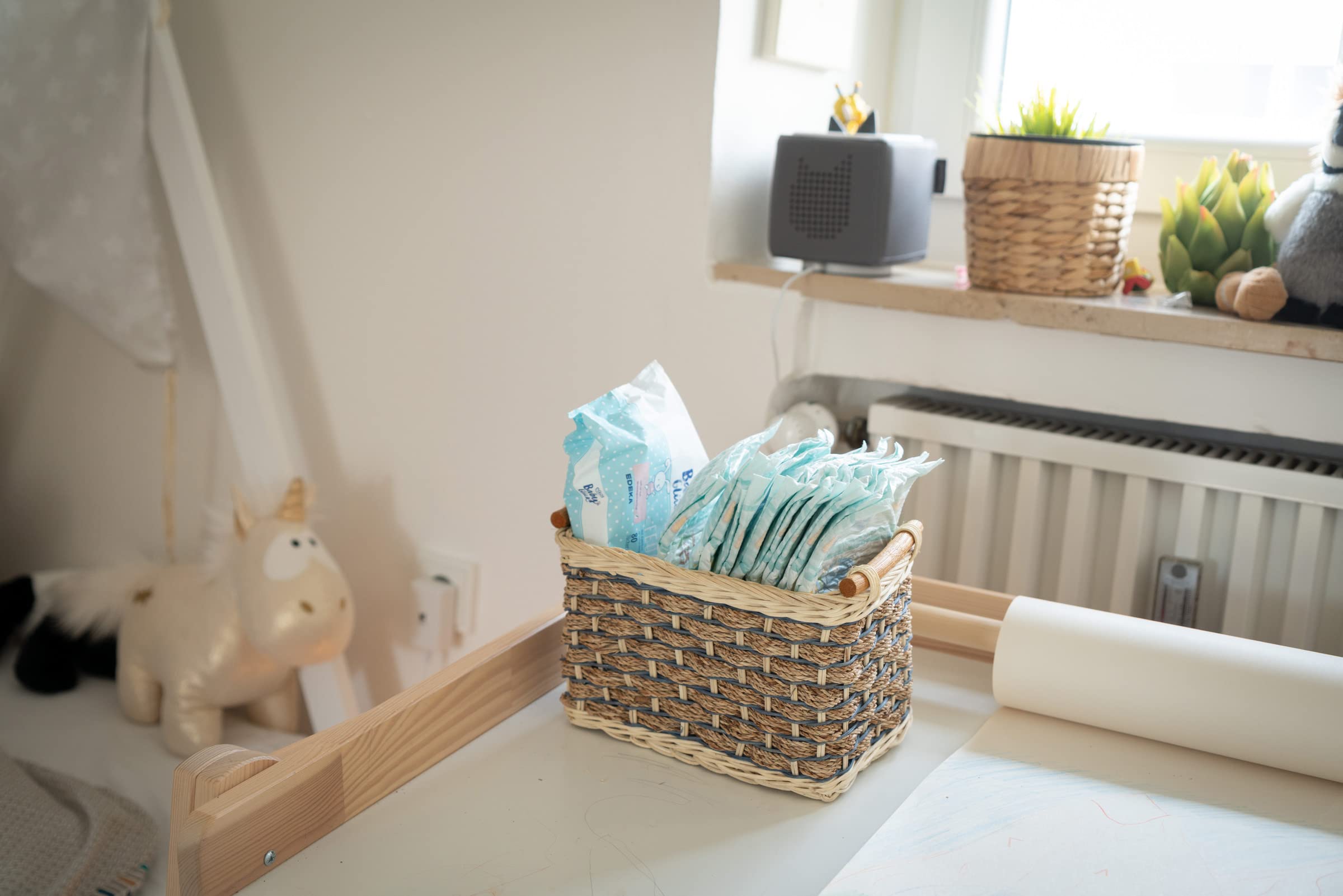 Rundes Dekotablett in Rattan-Optik kaufen
