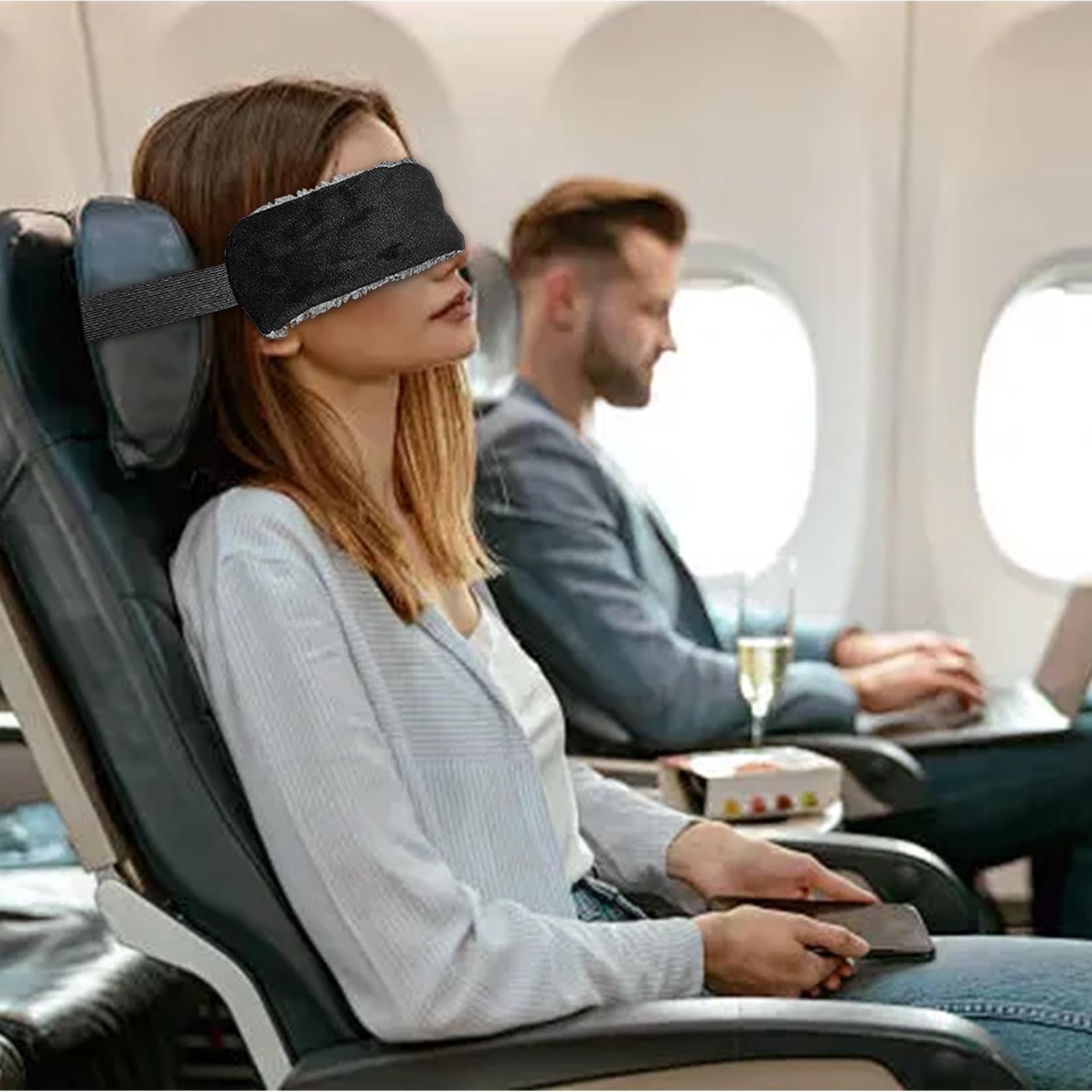 Fascia Per Testa Aereo - Cuscino Da Viaggio Regolabile Per Dormire In Volo E Auto - Foto 10