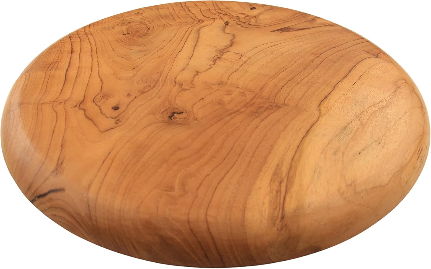 ANDALUCA Hand Crafted Rustic Teak Wood Charger Plate for Serving, Kitchen, Dining 13" Diameter