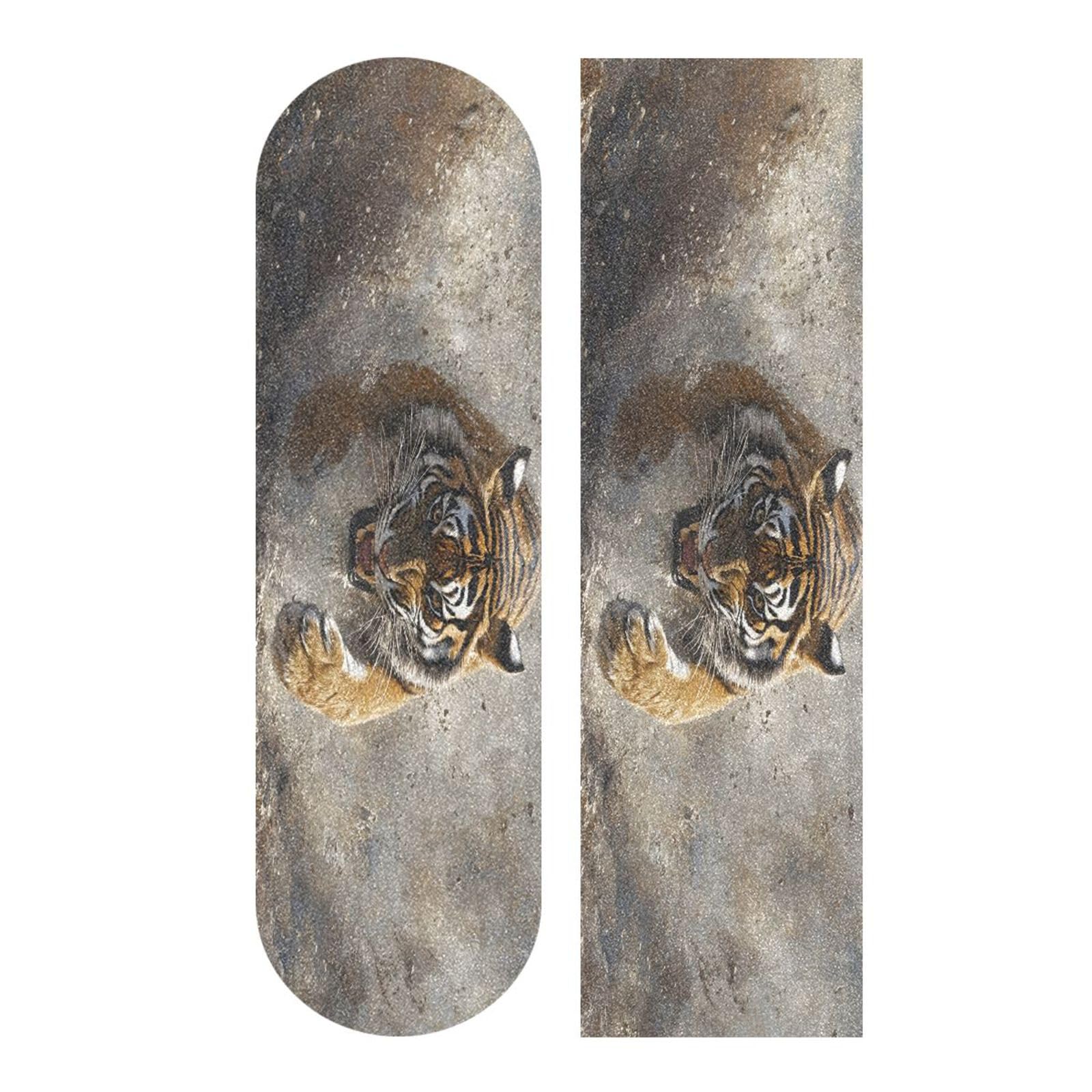 CZXW Wild Tiger Hunting Skateboard Grip Tape Non-Slip Longboard Griptape Skate Board Tapes Sheet for Decor 44
