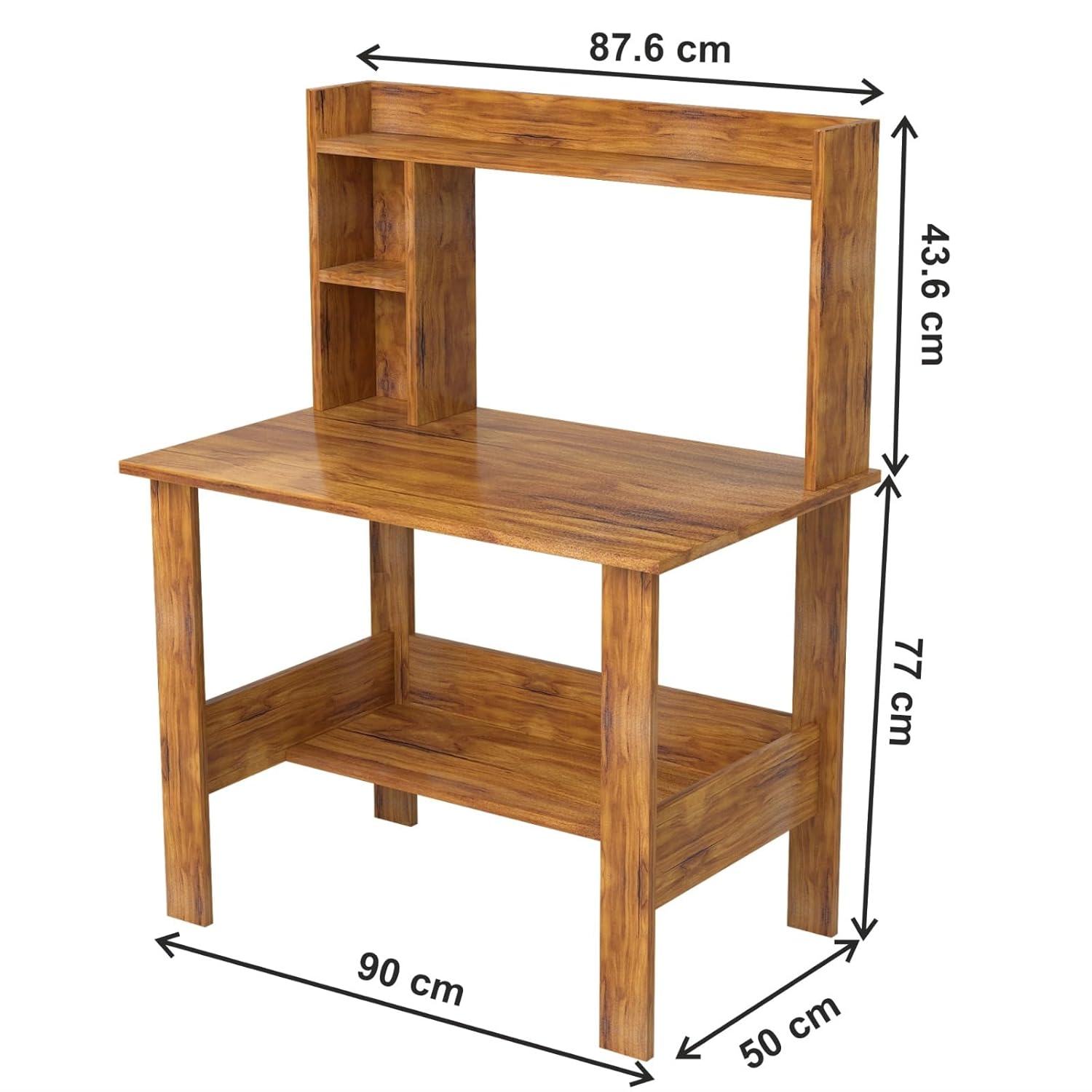 Callas ST-40 Wooden Study Table with Hutch & Bottom Storage – Multi-Purpose Office Desk for Laptop, Computer, Writing & Study – Durable Engineered Wood Workstation for Home & Office (Walnut, ST-40) 17 71BoiZIBsVL. SL1500